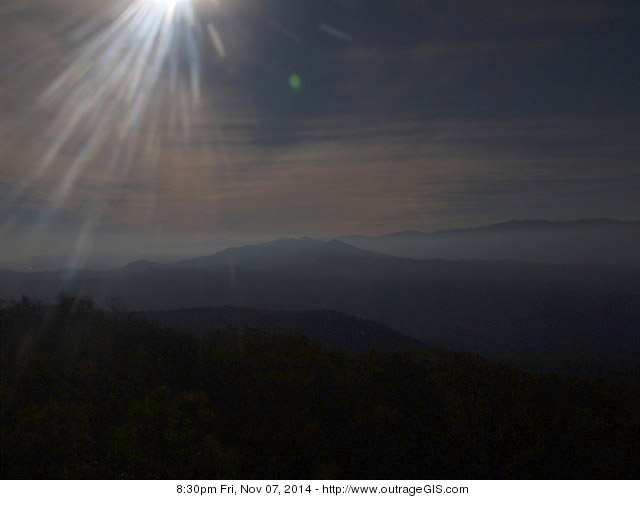 Moonglow in the mountains