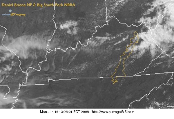 Daniel Boone NF Visible Satellite