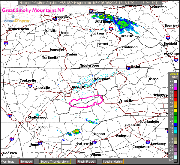 Great Smoky Mountains NP Radar