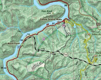 Vew images of maps for the Sheltowee Trace