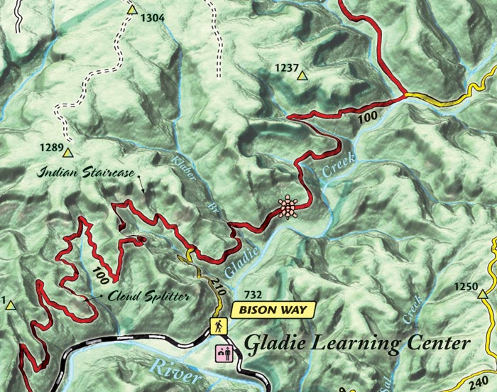 Red River Gorge Backpacking Map