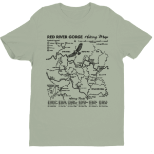 Red River Gorge Trail Map Tee - Image 4