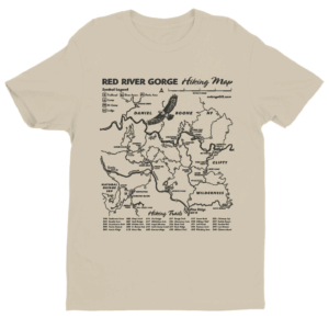 Red River Gorge Trail Map Tee - Image 2
