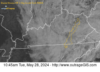 Current weather maps and data for the Daniel Boone National Forest.