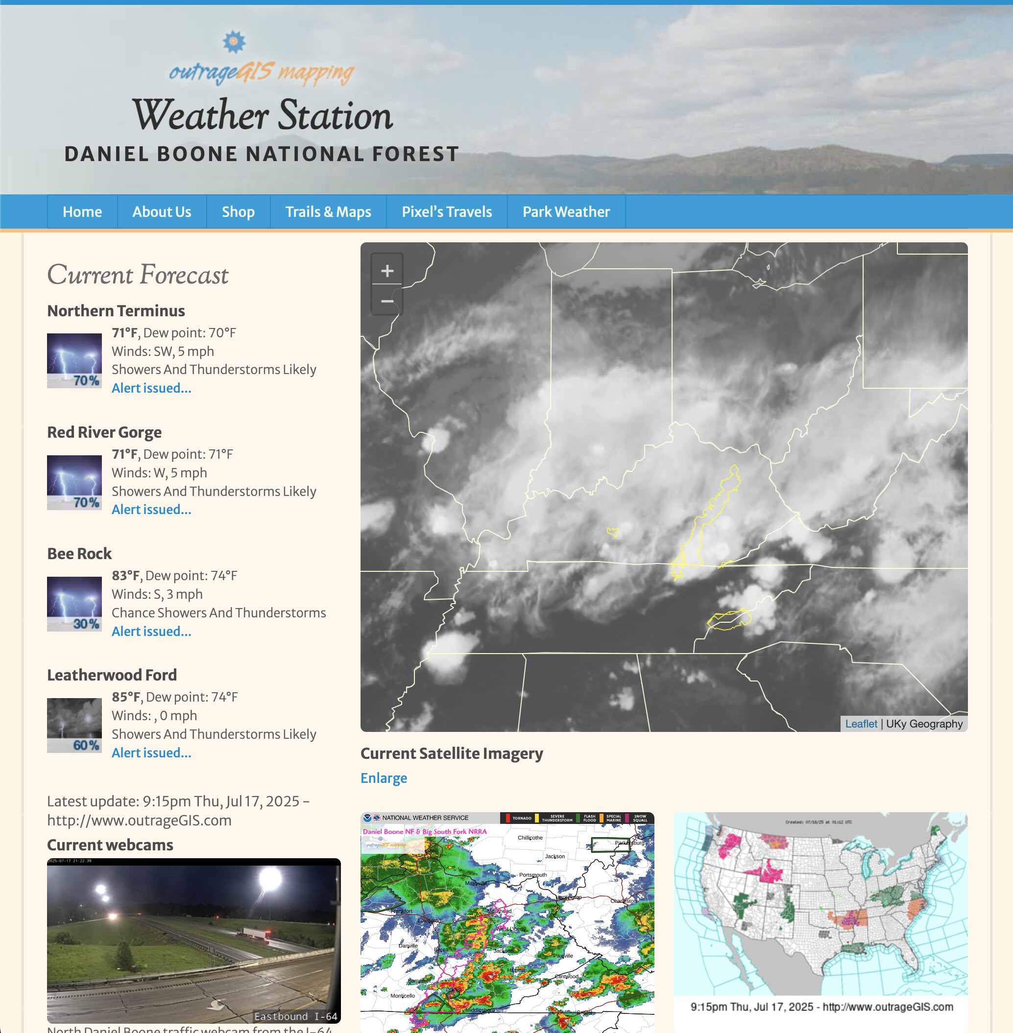 Daniel Boone NF Weather
